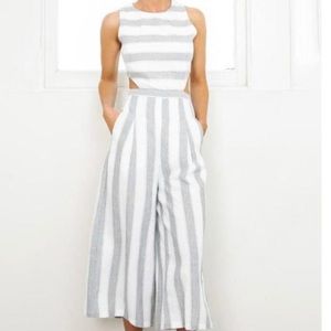 Striped Cut Out Jumpsuit